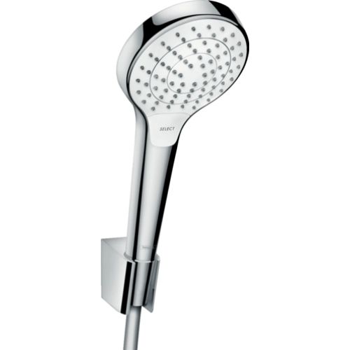 Набор душевой с держателем HANSGROHE Croma Select S белый хром арт. 26421400