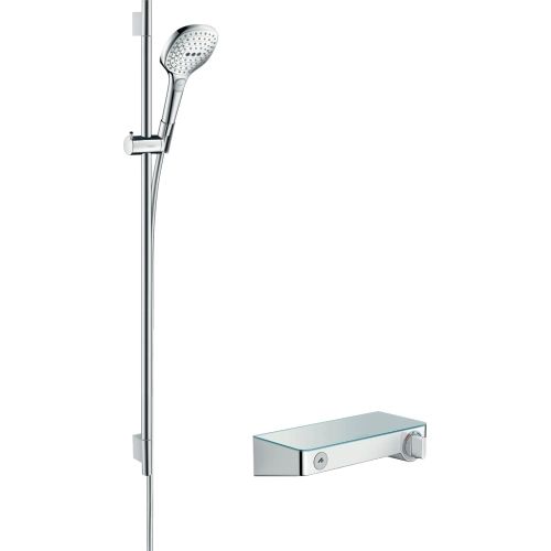 Набор душевой с термостатом HANSGROHE Raindance Select E бел. хром арт. 27027400