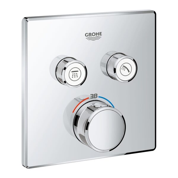 Внешняя часть термостатического смесителя для душа Grohe Grohtherm SmartControl на два потребителя 29124000
