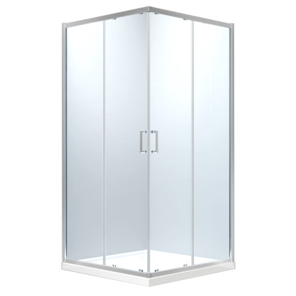 Душевая кабина EGER Hévíz квадратная 900*900*1950мм(стекла+двери), двери раздвижные, стекло прозрачное 6 мм, профиль хром 599-077/1