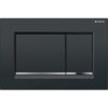 Geberit Sigma30 (черный, вставки глянцевый хром)