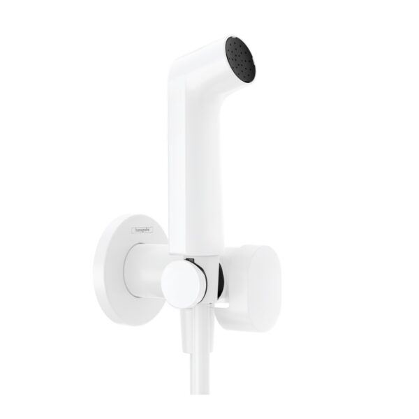 Гигиенический душ Hansgrohe Bidette 1jet S со шлангом и держателем, белый матовый (29232700)