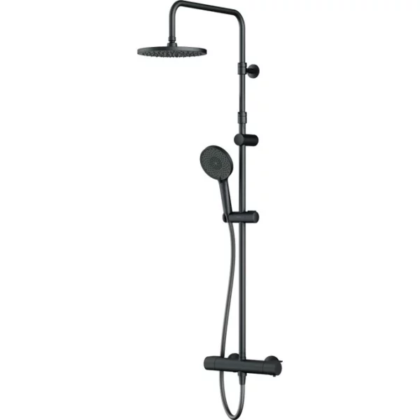 Душевая система с термостатом Am.Pm X-Joy F0785A422 (черная матовая)