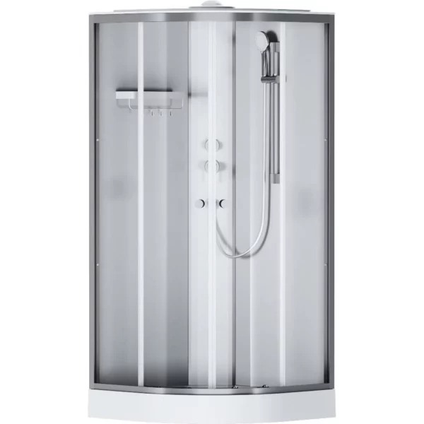 Кабина душевая 90x90, 1/4 круга, профиль мат.хром, стекло прозрачное W94C-401-090MT AM.PM X-Joy