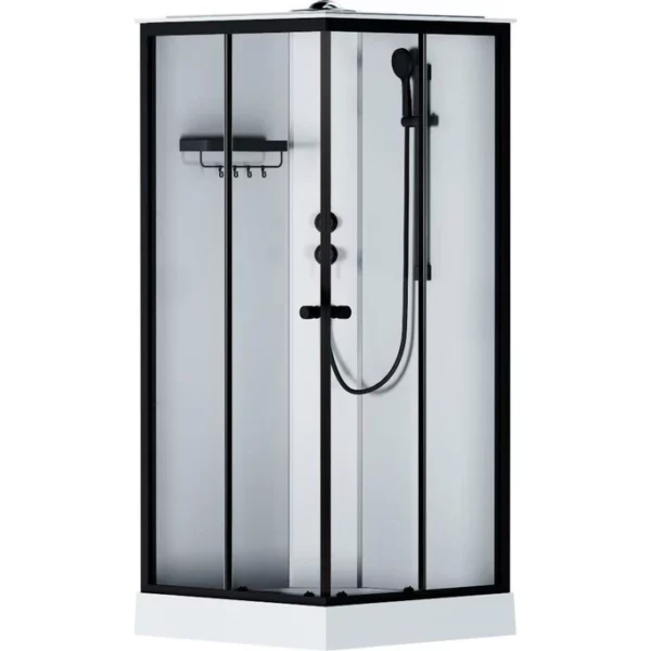 Кабина душевая 90x90, профиль черн.хром, стекло прозрачное W94C-403-090BT AM.PM X-Joy