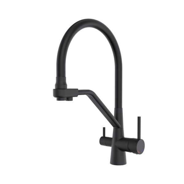 Смеситель для кухни AquaRodos, коллекция BOLONIA 02 BLACK MATTE с подключением к фильтру (АР000084838)