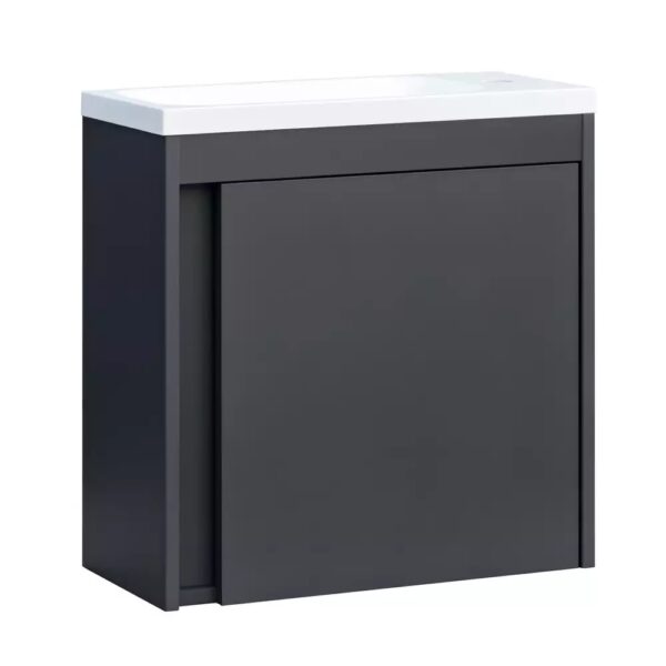 Тумба с раковиной Devit Small , 50 см, антрацит (063050A)
