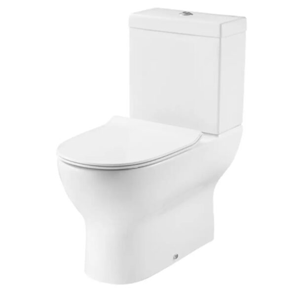 Унитаз-компакт Devit Fresh безободковый с сиденьем Slim из дюропласта Soft Close, quick-fix (3110121)