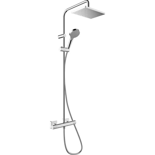 Душевая система hansgrohe Vernis Shape Showerpipe 230 1jet EcoSmart с термостатом хром (26097000).