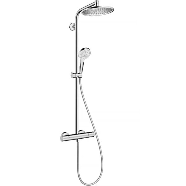 Душевая система hansgrohe Crometta S 240 1jet Showerpipe EcoSmart с термостатом хром (27268000)
