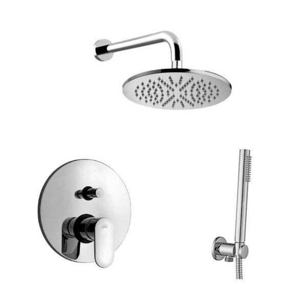 Душевая система Paffoni Shower скрытого монтажа, верхний душ 300 мм, хром (KITCA015CR300)