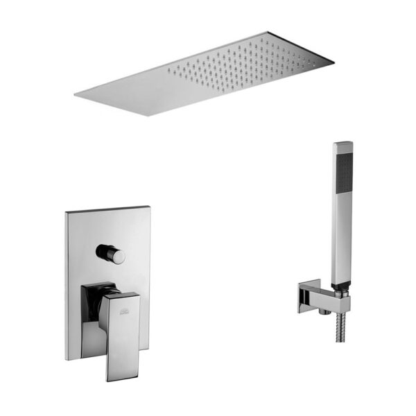 Душевая система Paffoni Shower скрытого монтажа, верхний душ 500х220 мм, цвет хром (KITEL015CR)