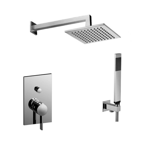 Душевая система Paffoni Shower скрытого монтажа, верхний душ 300х300 мм, цвет хром (KITRO015CR300)