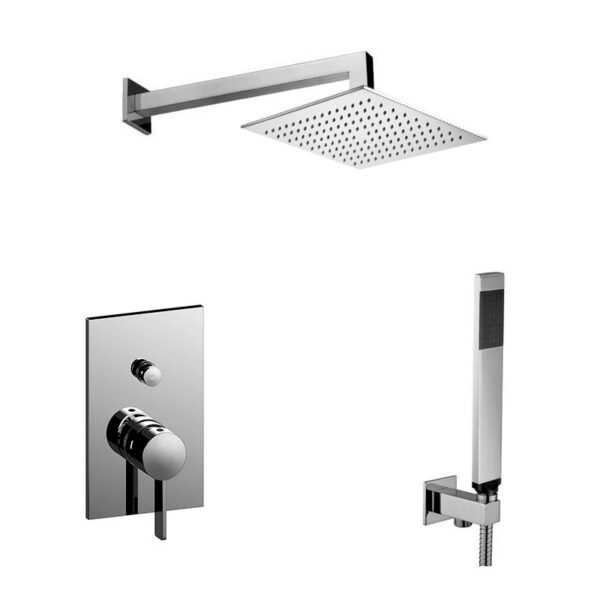 Душевая система Paffoni Shower скрытого монтажа, верхний душ 340х220 мм, цвет хром (KITRO015CR340)