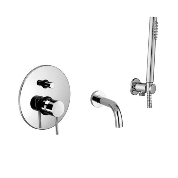 Душевая система Paffoni Shower скрытого монтажа с изливом 245 мм для ванны