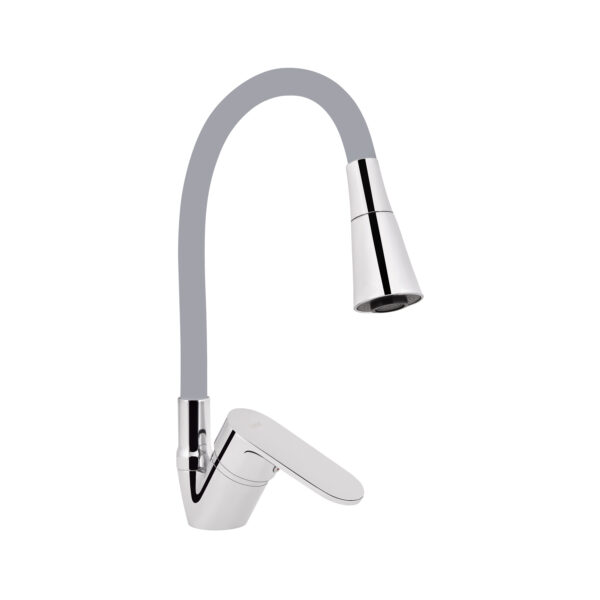 Смеситель для кухни Lidz Tani 008F3 с гибким изливом (k40) Chrome/Grey LDTAN008F3GCR39507
