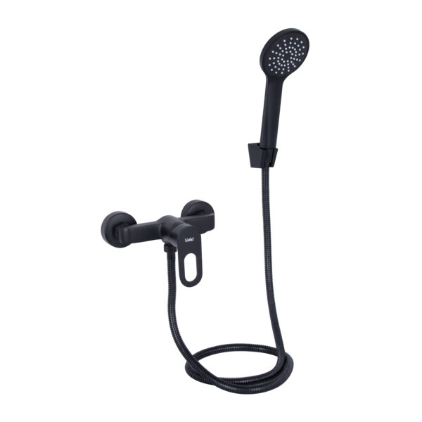 Смеситель для душа Lidz Latwa 010 с душевым гарнитуром (k40) LDLAT010BLA45421 Black