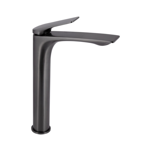 Смеситель для раковины Qtap Vlasta New высокий Gunmetal Black PVD QTVLA269GMB45653