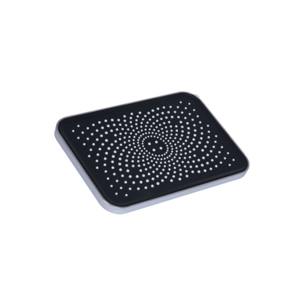 Лейка для верхнего душа Qtap Hlavova 260x180 мм прямоугольная Chrome/Black QTHLA107CRM45784