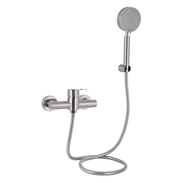 Смеситель для душа Lidz Luna 010 с душевым гарнитуром (k35) Nickel LDLUN010NKS46095