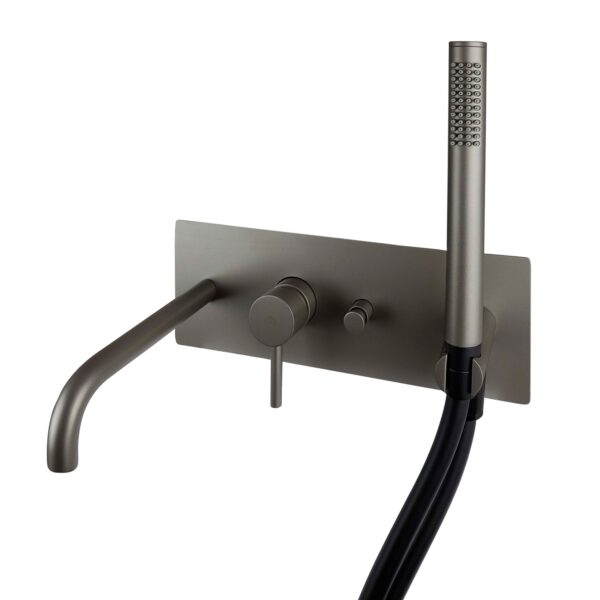 Смеситель для ванны Paffoni Light в отделке Mercury Grey