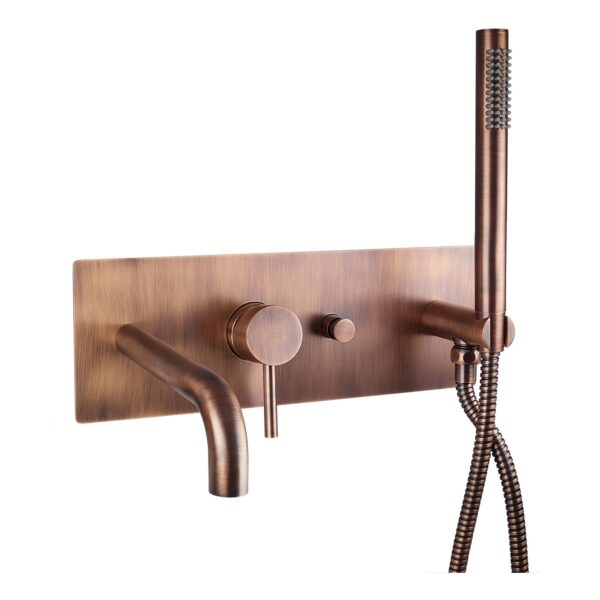 Смеситель для ванны Paffoni Light в отделке Brushed Copper