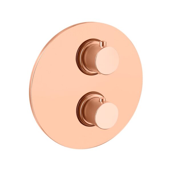 Термостат для душа Paffoni Light на 2 потребителя в отделке Brushed Copper (LIQ018RMSP)