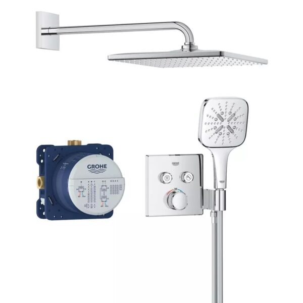 Душевой комплект скрытого монтажа Grohe Grohtherm SmartControl с Rainshower 310 Mono Cube (34865000)