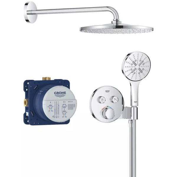 Душевая система скрытого монтажа Grohe Grohtherm SmartControl с верхним душем Rainshower Mono 310 (34866000)