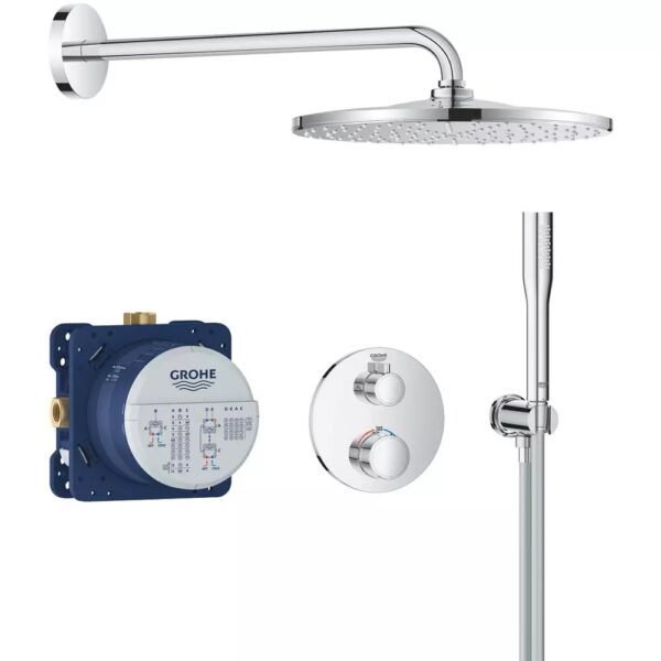 Душевая система Grohe Grohtherm скрытого монтажа с термостатом и верхним душем Rainshower Mono 310 (34869000)