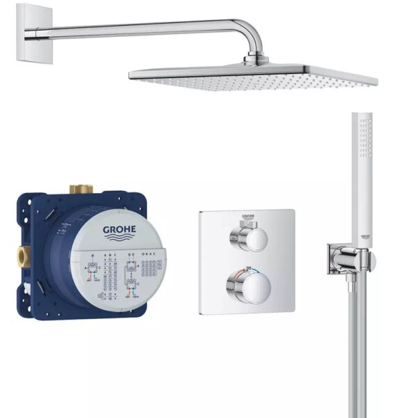 Душевая система скрытого монтажа Grohe Grohtherm с верхним душем Rainshower Mono 310 Cube (34870000)