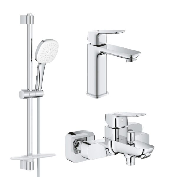 Комплект смесителей Grohe Cubeo 3 в 1 для ванной (UA125246M)