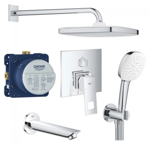 Душевая система скрытого монтажа Grohe Eurocube с Tempesta 250 Cube (UA26417SC0)