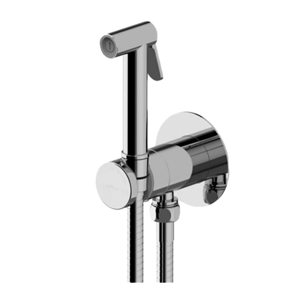 Гигиенический душ скрытого монтажа Paffoni New BIDET KIT с запорным смесителем, хром (ZDUP128CR)