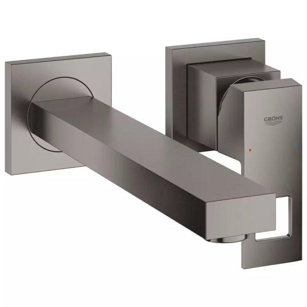 Однорычажный смеситель для раковины на два отверстия GROHE Eurocube M-Size современный стиль и удобство (23447AL0)