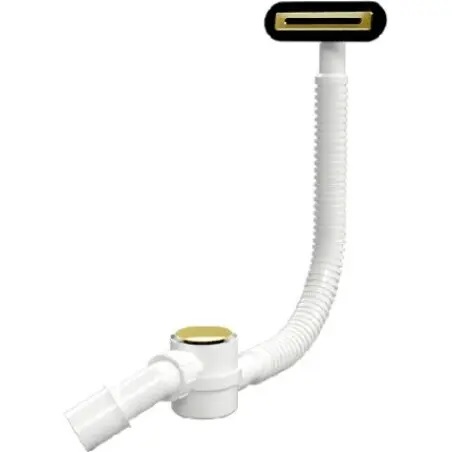 Сифон для ванны Radaway Tiana Click-Clack золотой с переливом, нажимной механизм (Click-Clack) ARIN.FLOW.GL