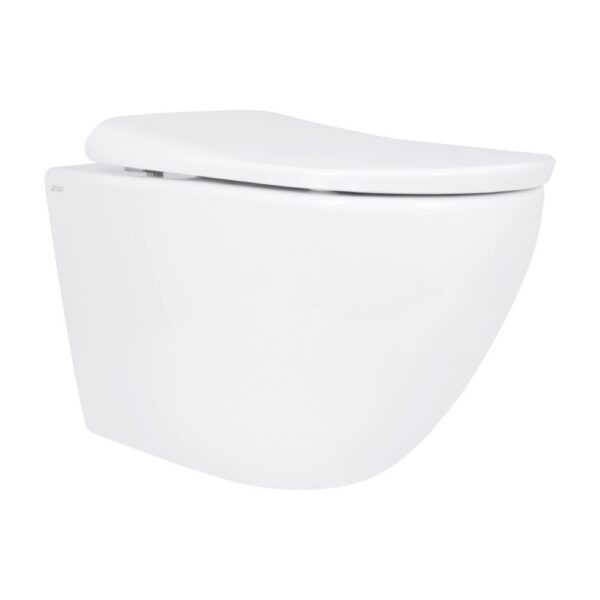 Унитаз подвесной Qtap Robin ML Ultra Quiet безободковый White, с сиденьем Slim Duroplast / Soft-close / MagLock (QTROBML26W49621)