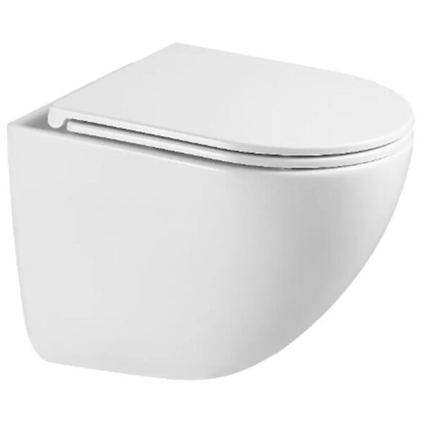 Подвесной унитаз Devit Unda с крышкой Soft-Close и системой Vortex Flush  современная гигиена и мощный смыв в белом глянце (DUN0930111W)