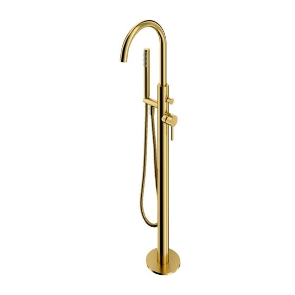 Отдельностоящий смеситель для ванны Omnires Y Brushed Brass, элегантность и премиальный стиль (Y1233BSB)