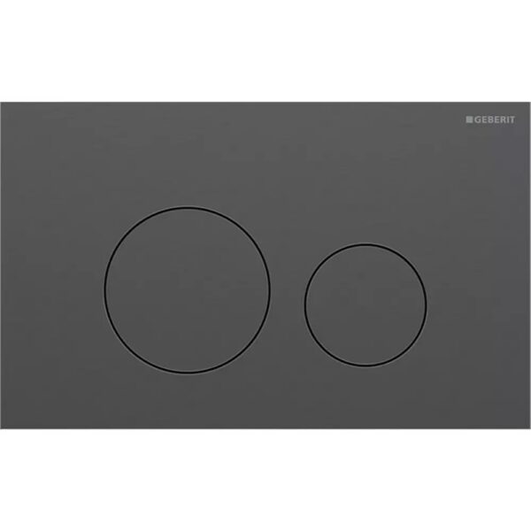 Клавиша смыва Geberit Sigma40 Round 115.628.QD.1, нержавеющая сталь, матовый чёрный хром, двойной смыв