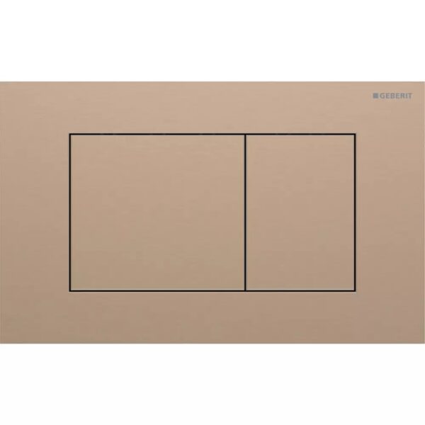 Клавиша смыва Geberit Sigma40 Square 115.629.QB.1, нержавеющая сталь, матовое красное золото, двойной смыв