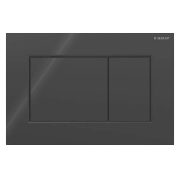Клавиша смыва Geberit Sigma01 Square, двойной смыв, черный глянцевый (115.660.DW.1)